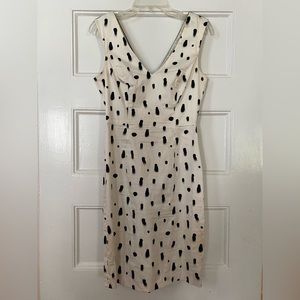 French Connection White Dot Dress Size 2